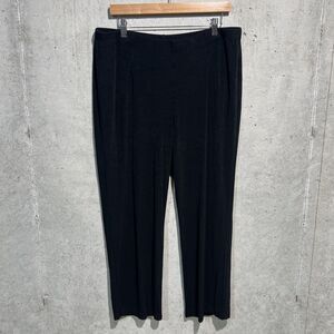 Chico's Travelers Slinky Black Wide Leg Pull On Stretchy Pants Women's XL 16/18